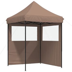 vidaXL Party Tent Brown Oxford Fabric