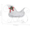 vidaXL Reindeer & Sleigh Christmas Decoration 100 LEDs Outdoor Silver