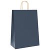 vidaXL Paper Bags 50 pcs with Handles Blue 32x17x44 cm