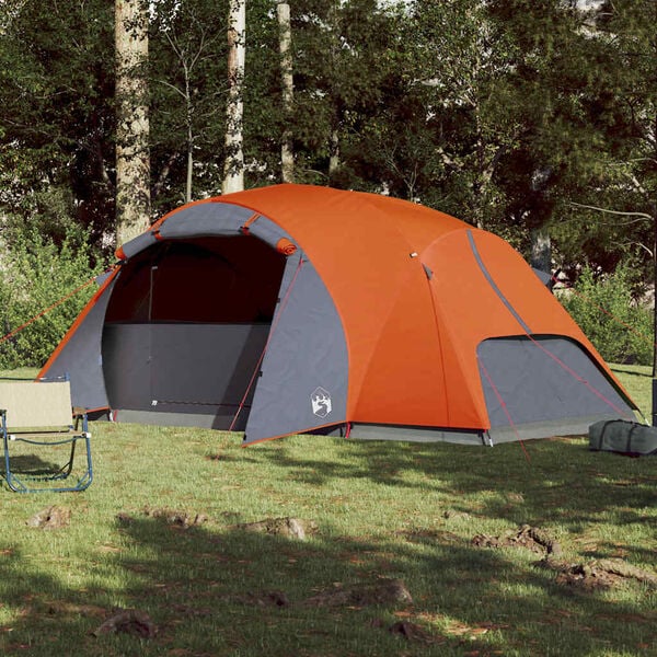 vidaXL Family Tent Crossvent 8-Person Orange Waterproof