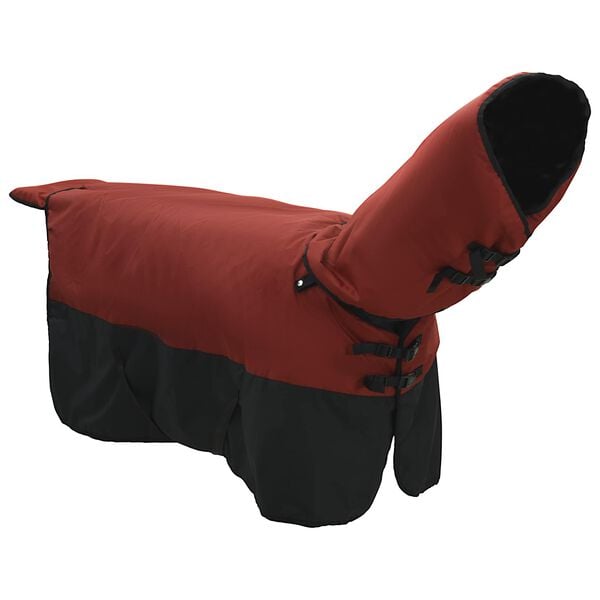 vidaXL Horse Blanket Bordeaux and Black 135 cm Polyester