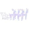 vidaXL Reindeers & Sleigh Christmas Decoration 280x28x55 cm Acrylic
