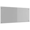 vidaXL Kitchen Backsplash Light Grey 90 x 40 cm Tempered Glass