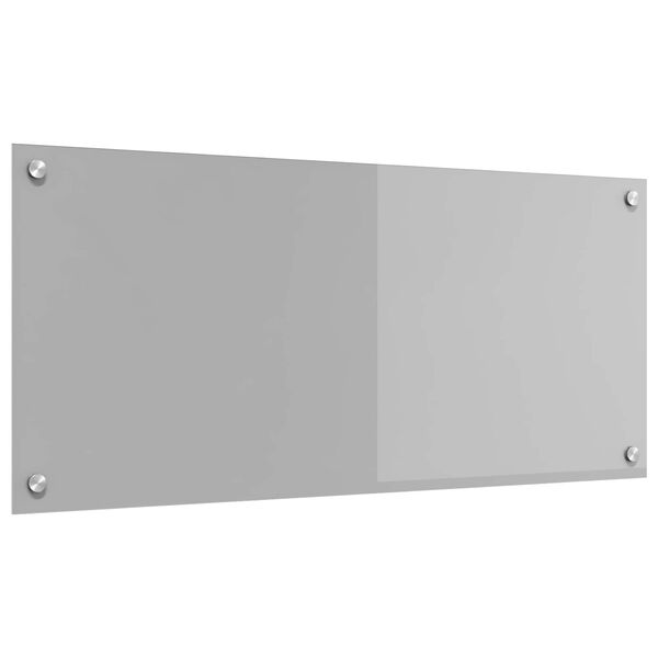 vidaXL Kitchen Backsplash Light Grey 90 x 40 cm Tempered Glass