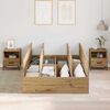 vidaXL Storage Bed Frame Artisan Oak 120 x 200 cm Engineered Wood