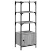 vidaXL Bookcase 3-Tier Grey Sonoma 41x30x109.5 cm Engineered Wood