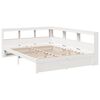 vidaXL Bookcase Bed without Mattress White 160x200 cm Solid Wood Pine