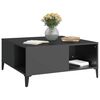 vidaXL Coffee Table Black 80x80x36.5 cm Engineered Wood