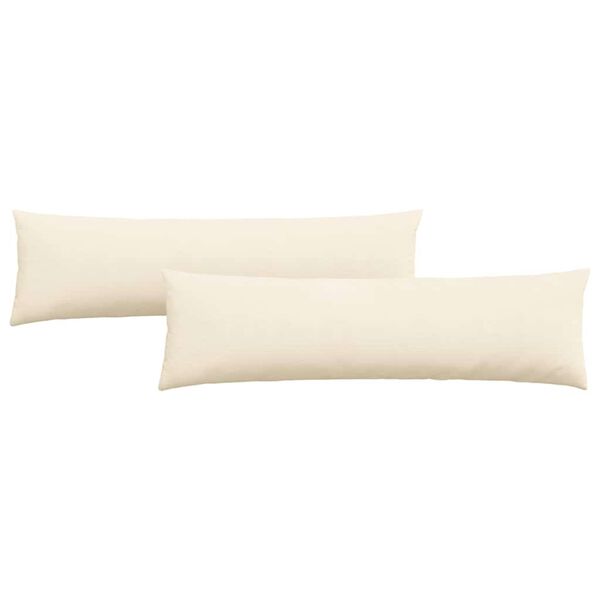 vidaXL Sofa Pillows 2 pcs Cream 145 x 40 cm Corduroy Fabric