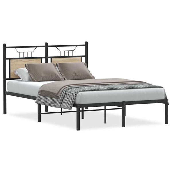 vidaXL Bed Frame without Mattress Sonoma Oak 120x200 cm Engineered Wood