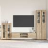 vidaXL TV Cabinet Set with Drawer FLORIN Sonoma Oak Engineered Wood