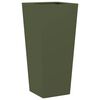 vidaXL Garden Planter Olive Green 35x35x75 cm Steel