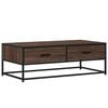 vidaXL Coffee Table Brown Oak 100x50x35 cm Engineered Wood and Metal
