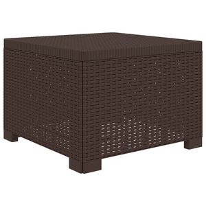vidaXL 1-Seater Garden Sofa Rattan Look PP Brown