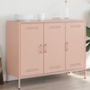 vidaXL Sideboard Pink 100.5x39x79 cm Steel