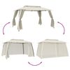 vidaXL Gazebo with Double Roof and Mesh Walls Cream 3.93x2.93 m Steel