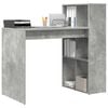 vidaXL Desk Concrete Grey 108 x 55 x 103.5 cm Engineered Wood