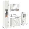 vidaXL Bathroom Furniture Set 4 pcs White Engineered Wood and Metal