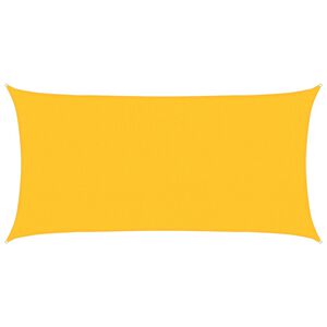 vidaXL Sunshade Sail 160 g/m&sup2; Rectangular Yellow 2x3.5 m HDPE
