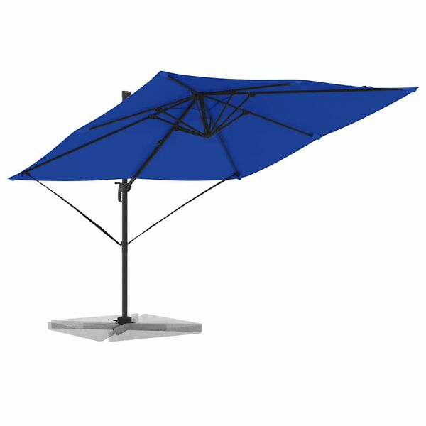 vidaXL Roma Parasol Blue 286 x 284 x 265 cm Aluminium and Polyester