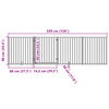 vidaXL Dog Gate with Door Foldable 4 Panels 320 cm Poplar Wood