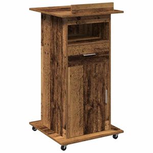 vidaXL Podium Old Wood Engineered Wood 55 x 55 x 107 cm