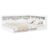 vidaXL Bookcase Bed with Shelf White 135 x 190 cm Engineered Wood