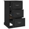 vidaXL Bedside Cabinet Black 39x39x67 cm Engineered Wood