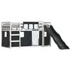 vidaXL Bunk Bed without Mattress with Slide White and Black 90x200 cm