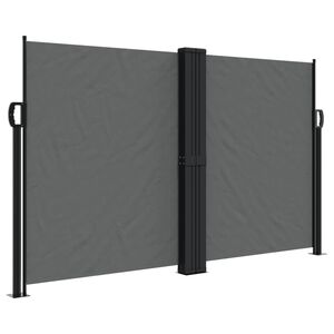 vidaXL Retractable Side Awning Anthracite 140x1200 cm