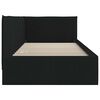 vidaXL Corner Bed Frame with Headboard Black 100 x 200 cm Fabric