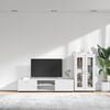 vidaXL TV Cabinet Set with Drawer with Shelf White Engineered Wood