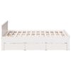 vidaXL Bed Frame without Mattress with Headboard White 180x200 cm Super King Solid Wood Pine