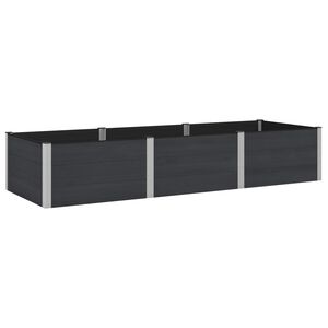 vidaXL Garden Raised Bed Black 300 x 100 x 54 cm