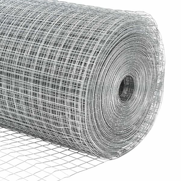 vidaXL Welded Wire Fence Silver 1.6 x 10 m Steel