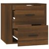 vidaXL Wall-mounted Bedside Cabinet Brown Oak 50x36x47 cm