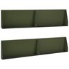 vidaXL Retaining Wall 4 pcs 100 x 12 x 30 cm Steel Olive Green