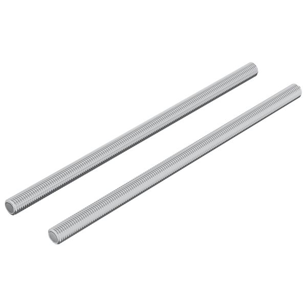 vidaXL Threaded Rod 2 pcs Silver 6 x 120 mm Steel