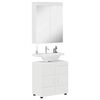 vidaXL Bathroom Furniture Set TULUM High Gloss White Engineered Wood