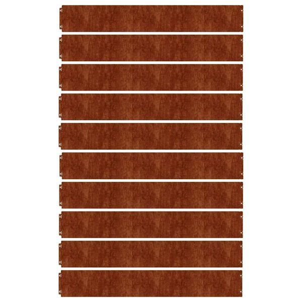 vidaXL Lawn Edgings 10 pcs 15x103 cm Flexible Corten steel
