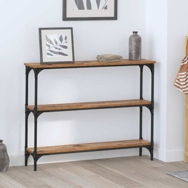 vidaXL Console Table Old wood 100 x 22.5 x 75 cm Engineered Wood