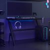 vidaXL Gaming Desk LED with Y Shape Black 110x60x75 cm