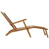vidaXL Outdoor Deck Chair with Footrest Solid Acacia Wood