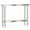 vidaXL Kitchen Work Table 110x30x85 cm Stainless Steel