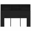 vidaXL Headboard Cabinet Black Oak 140 x 19 x 103.5 cm Engineered Wood