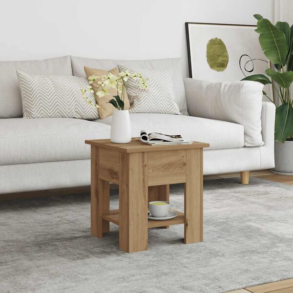 vidaXL Coffee Table Artisan Oak 40x40x42 cm Engineered Wood