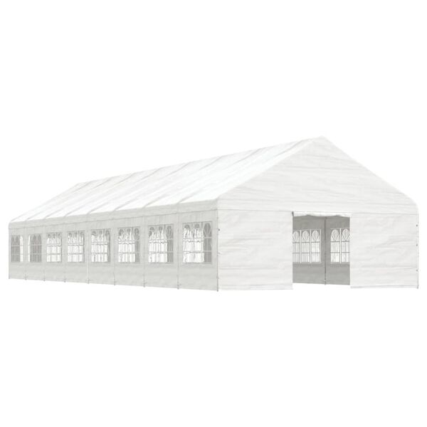 vidaXL Gazebo with Roof White 17.84x5.88x3.75 m Polyethylene