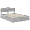 vidaXL Bed Frame with Drawer Grey Sonoma 140 x 200 cm Engineered Wood