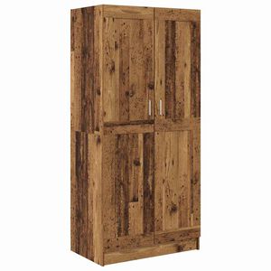 vidaXL Wardrobe Old Wood 82.5 x 51.5 x 180 cm Engineered Wood