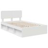 vidaXL Bed Frame with Headboard White 120 x 200 cm Solid Pine Wood